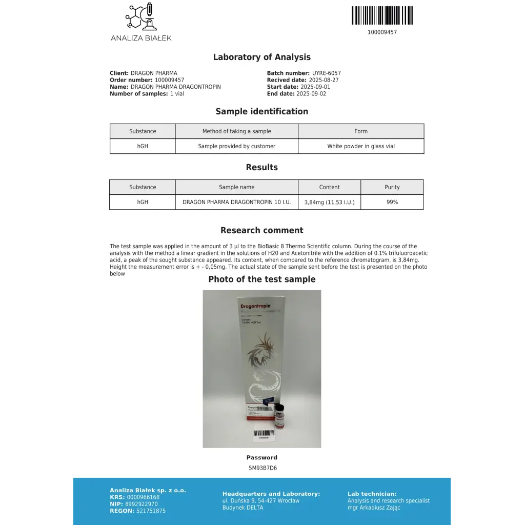 Dragontropin 100IU Dragon Pharma