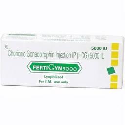 HCG Fertigyn 5000 IU - Human Chorionic Gonadotropin - Sun Pharma, India