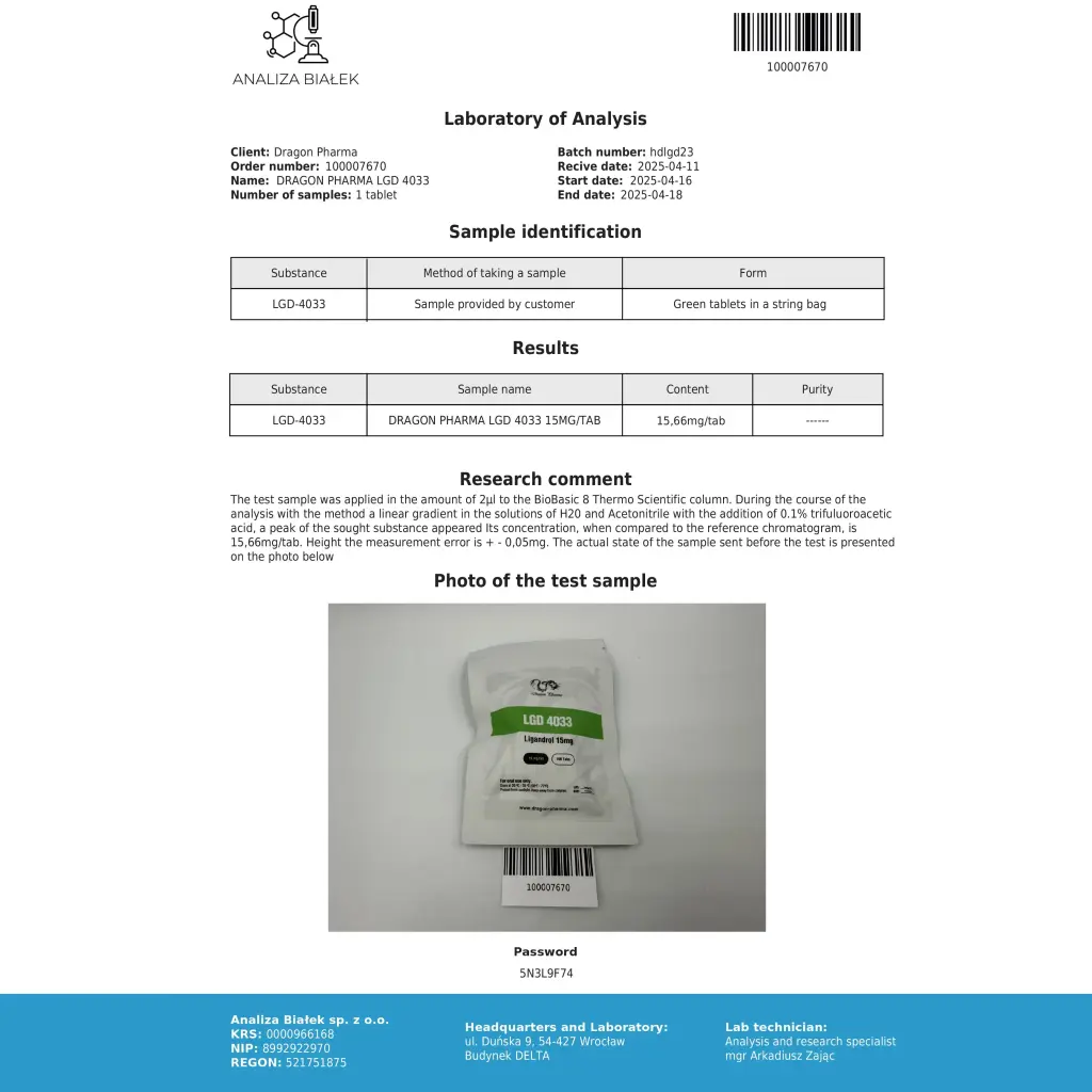buy LGD 4033 Dragon Pharma, Europe buy LGD 4033 Dragon Pharma, Europe