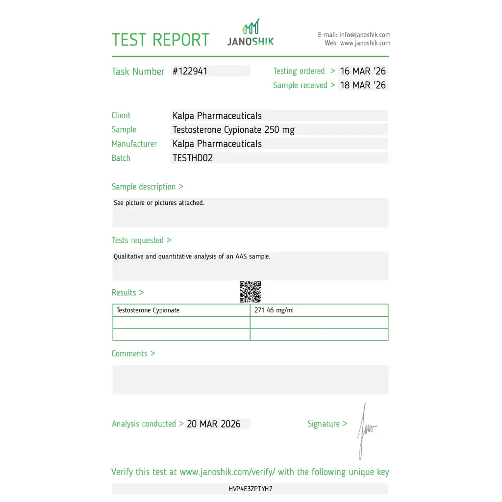 Testoxyl Cypionate 250 Kalpa Pharmaceuticals