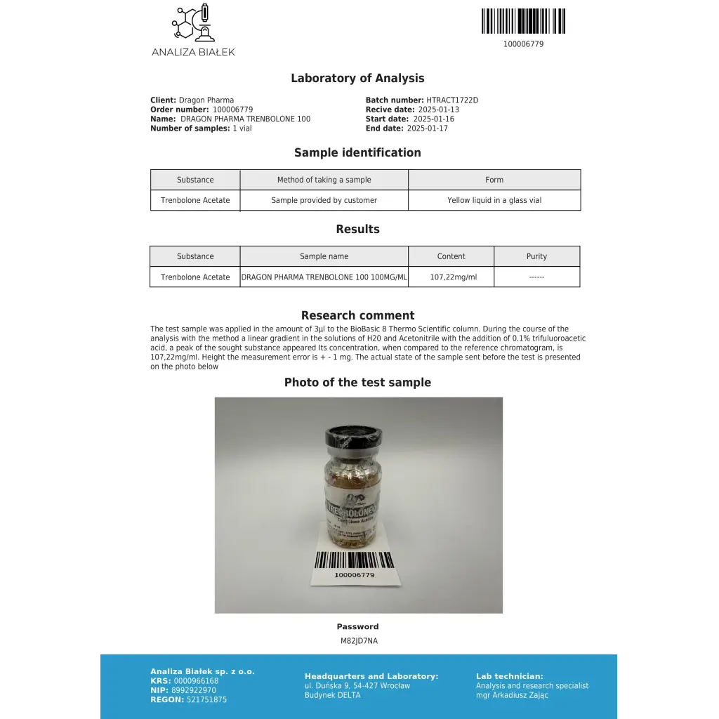 Trenbolon 100 Dragon Pharma